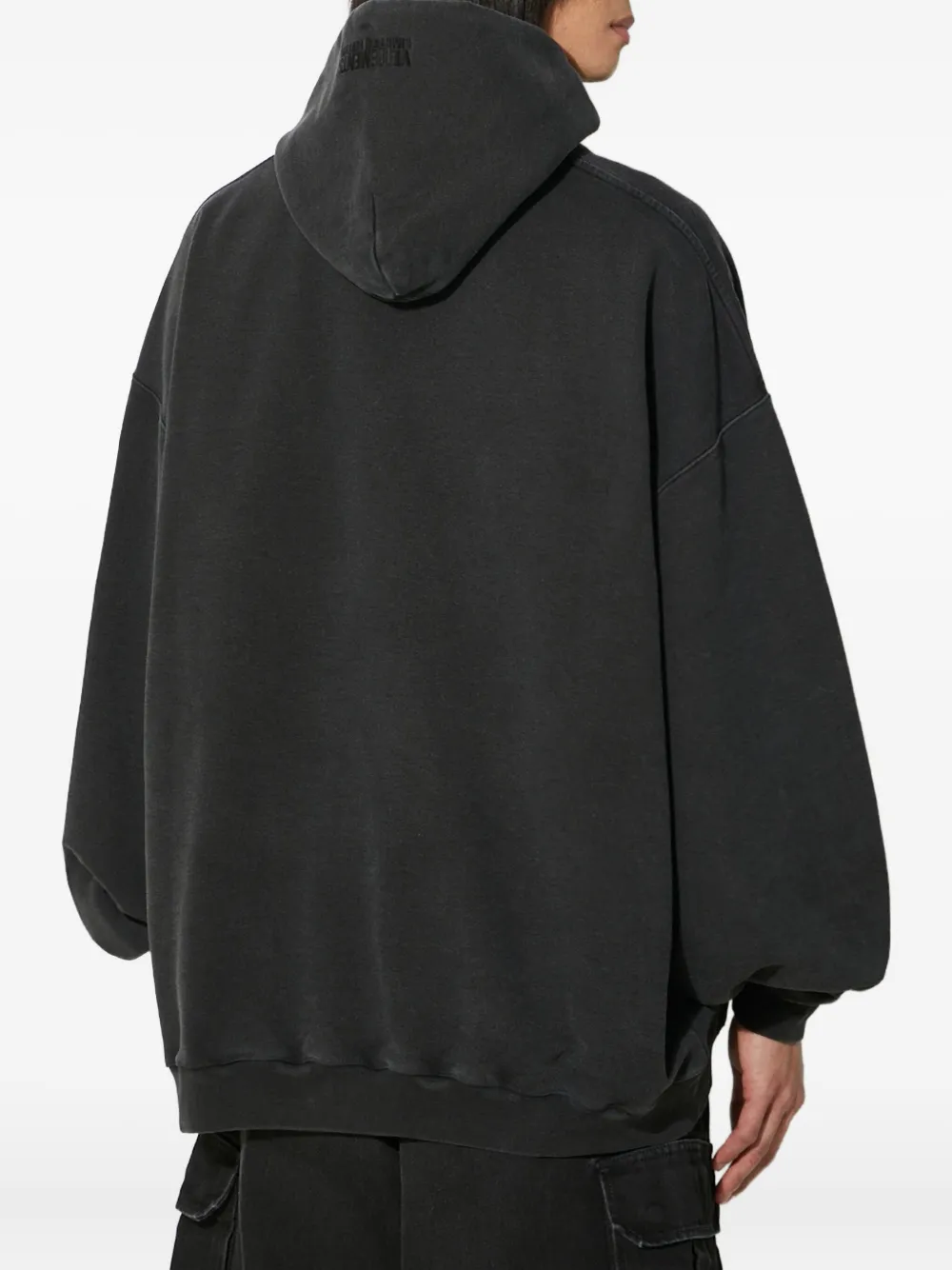 VETEMENTS Hoodie met geborduurd logo Zwart