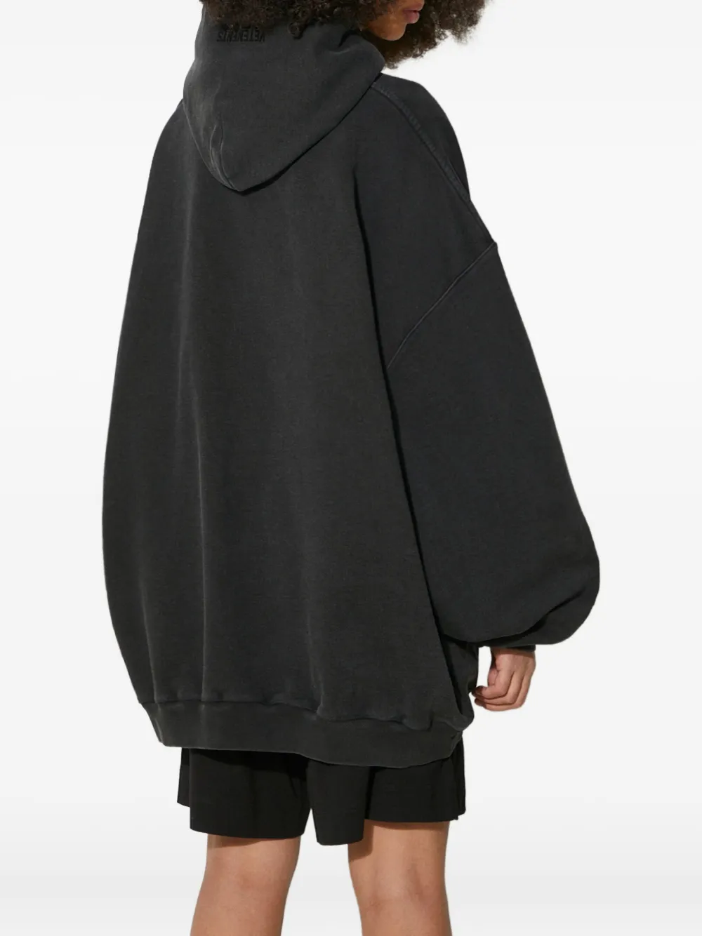 VETEMENTS Hoodie met geborduurd logo Zwart