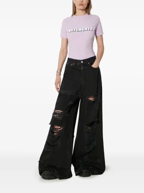 VETEMENTS Calça jeans Big Shape efeito destroyed