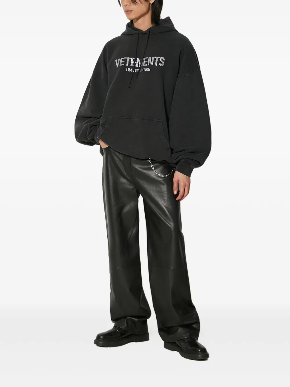 VETEMENTS rhinestone-embellished hoodie | Hoodies | Image 2