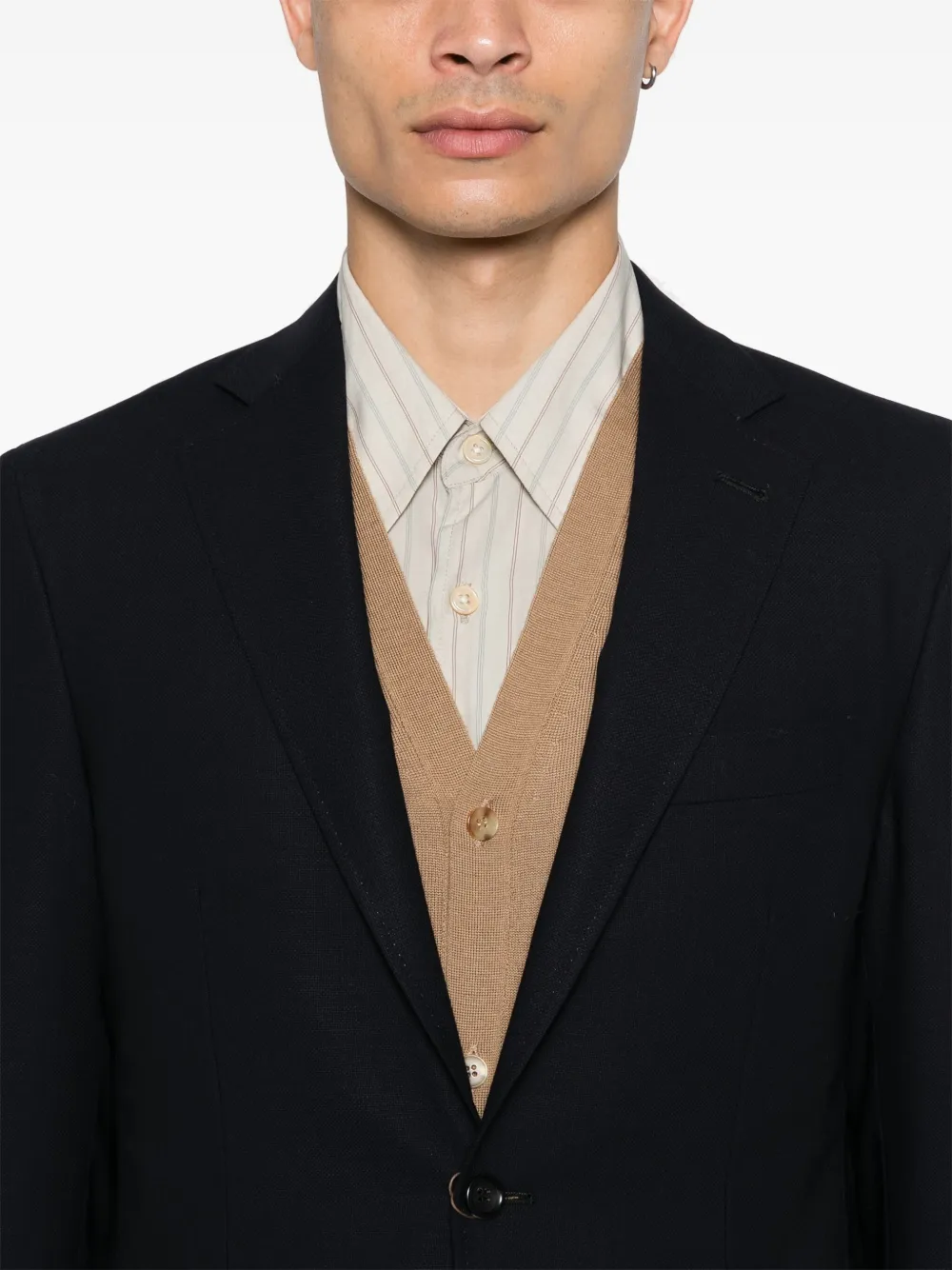 Canali Wool Blazer In Blue