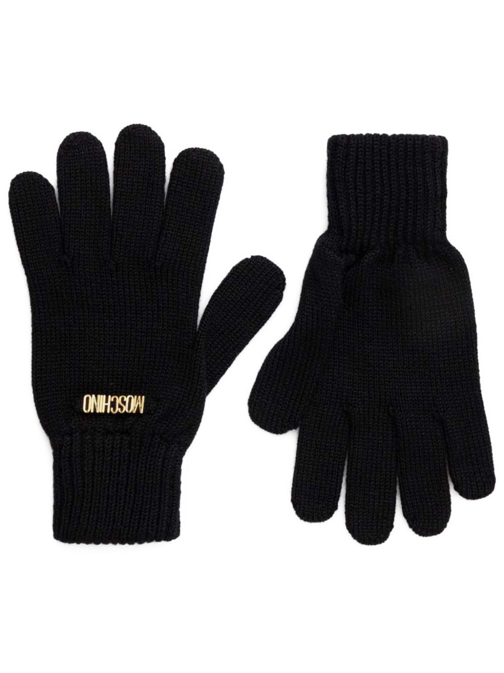 logo-lettering gloves