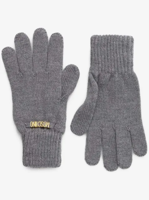 Moschino gants à logo