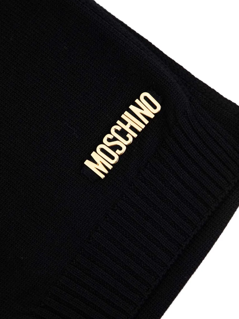 Moschino Sjaal met logo Zwart
