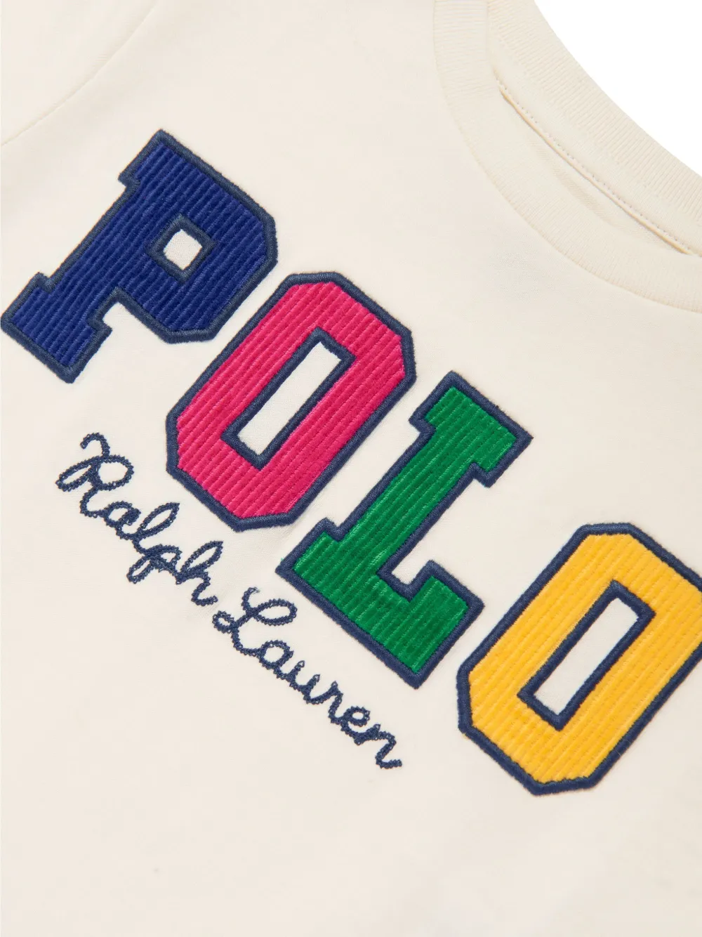 POLO RALPH LAUREN KIDS T-shirt met geborduurd logo Beige