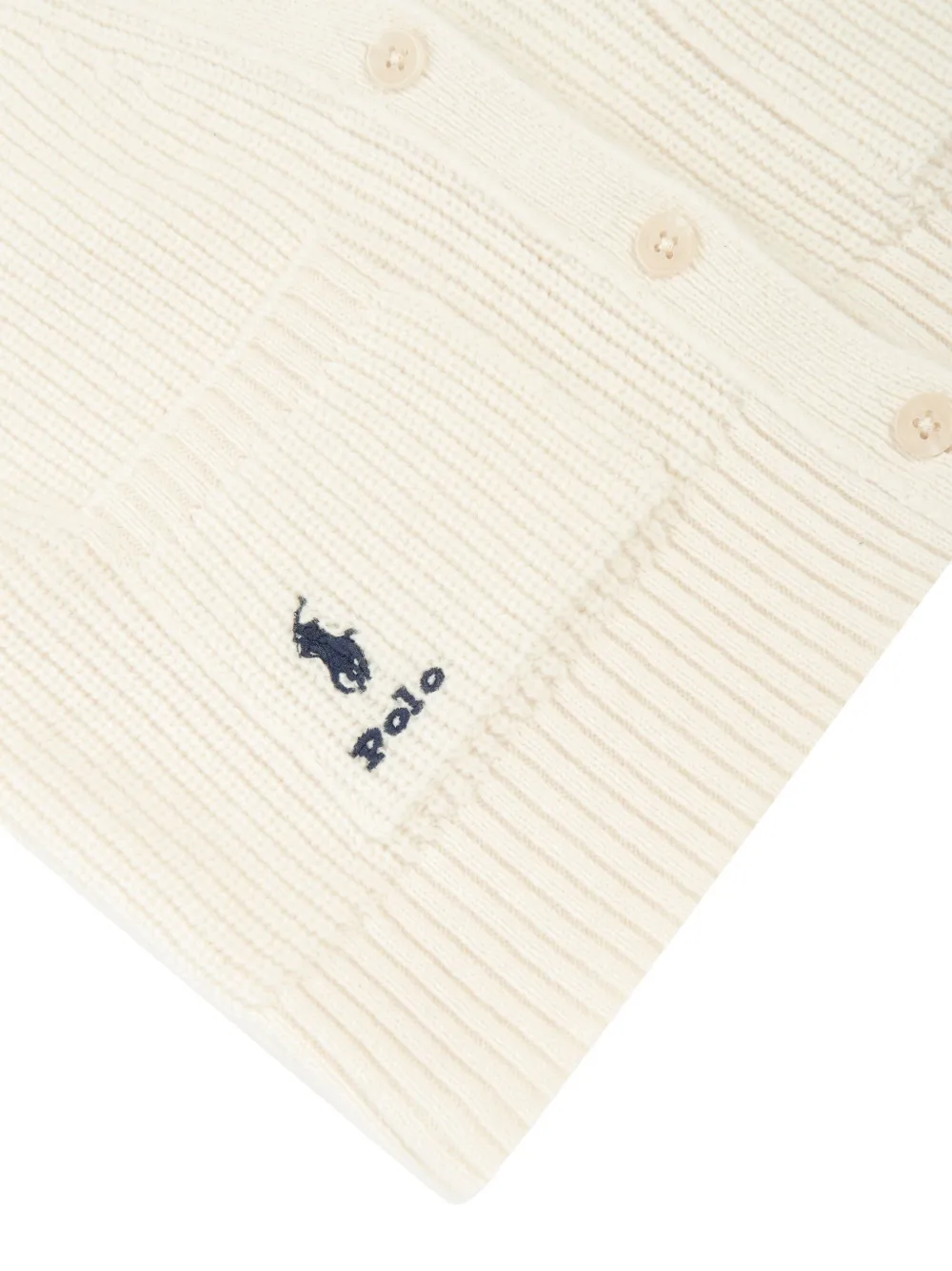 POLO RALPH LAUREN KIDS Geribbeld vest Wit