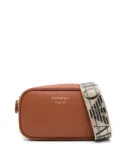 Emporio Armani logo-debossed cross body bag - Brown