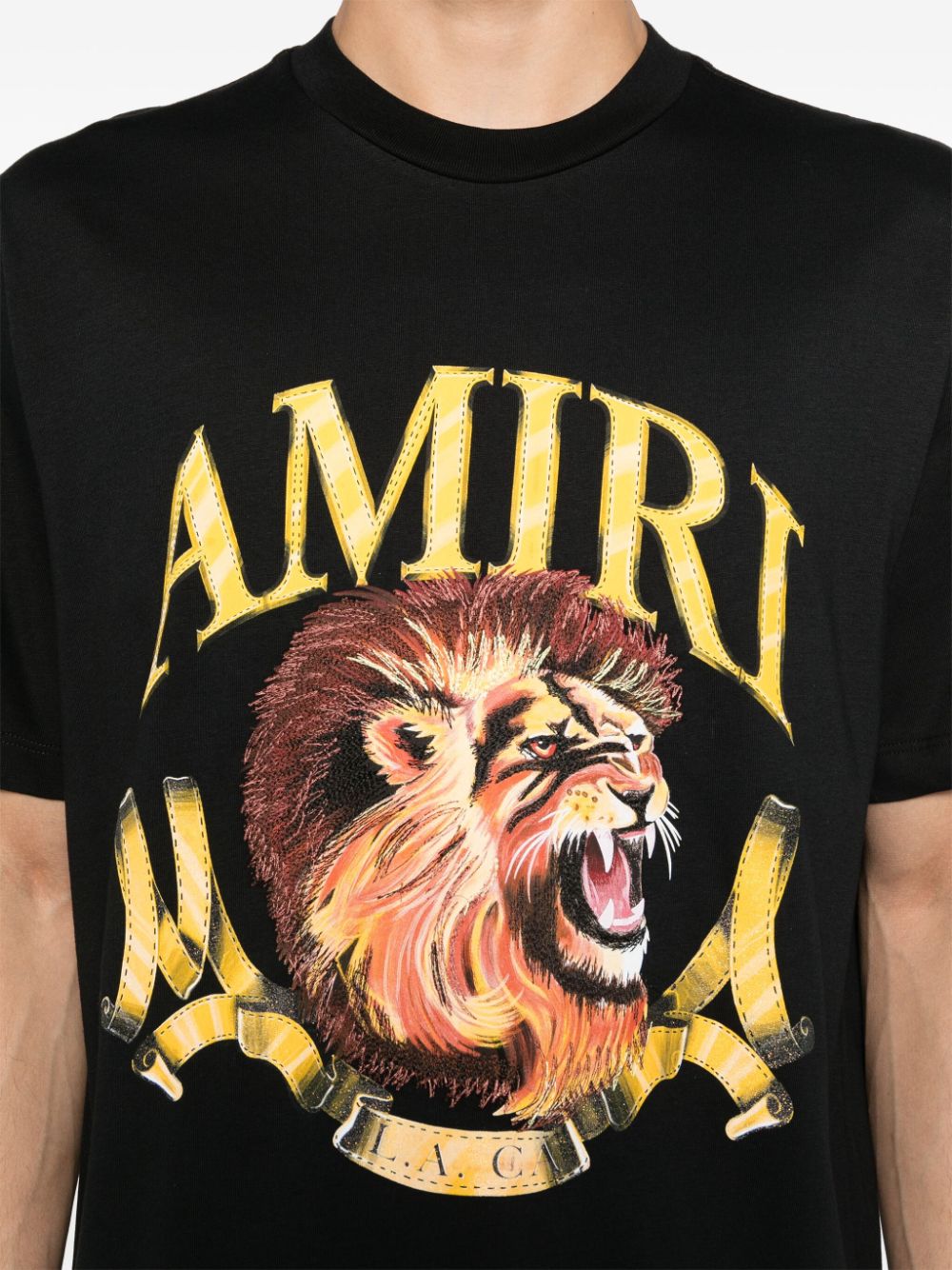 Shop Amiri Lion T-shirt In Black