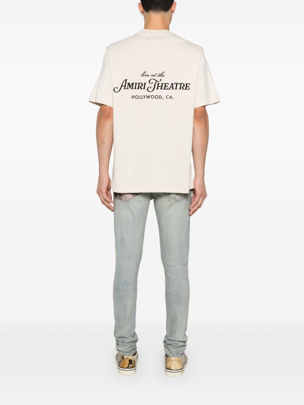 Shop Amiri Theater T-shirt In Neutrals