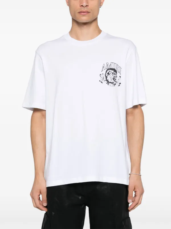 【送料関税込】AMIRI Lion T-Shirt AMIRI Lion Outline T-shirt | White | FARFETCH JO