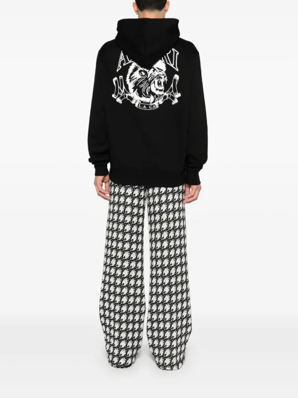 【関税込み】AMIRI ブラック Lion Outline フーディ AMIRI Lion Outline Hoodie | Black | FARFETCH
