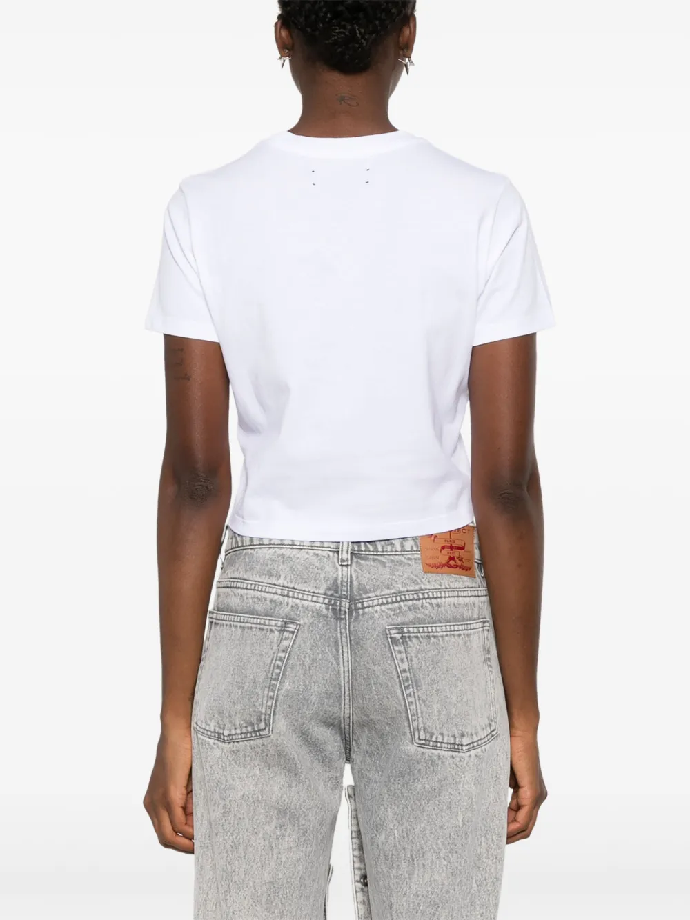AMIRI T-shirt met geborduurd logo Wit