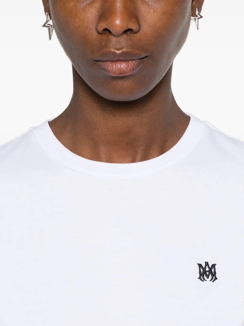 AMIRI T-shirt met geborduurd logo Wit