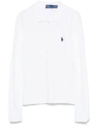 Polo Ralph Lauren button-up long-sleeves Polo Shirt White