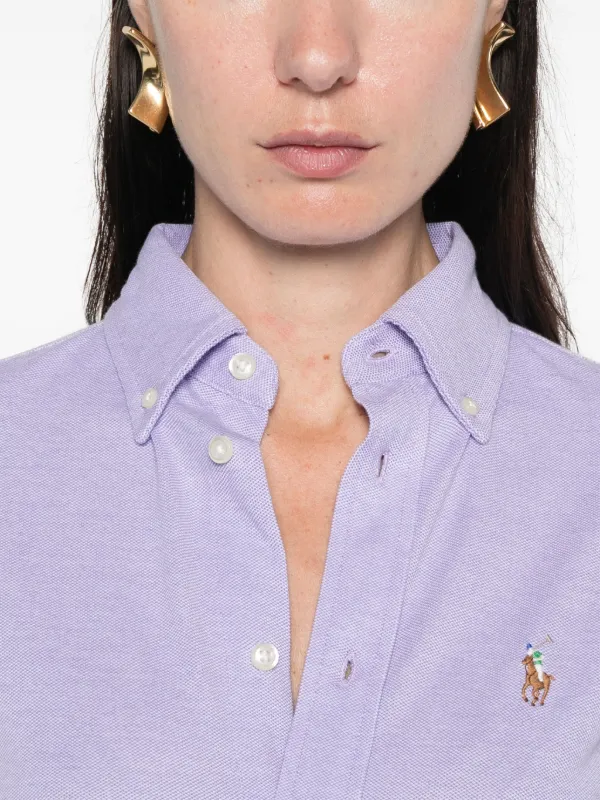 Polo Ralph Lauren pique weave Shirt Purple FARFETCH PT