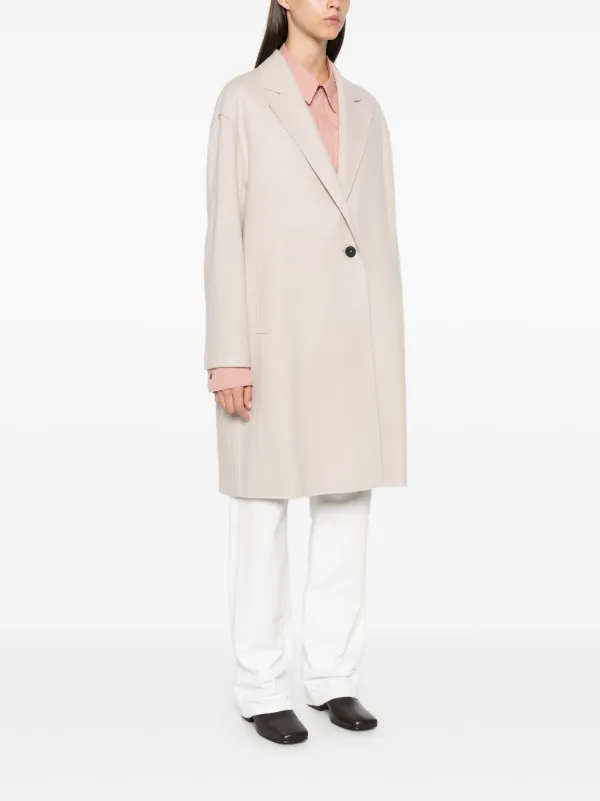 【美品】HARRIS WHARF LONDON バージンウール フェルトコート 美品】HARRIS WHARF LONDON バージンウール フェルトコート