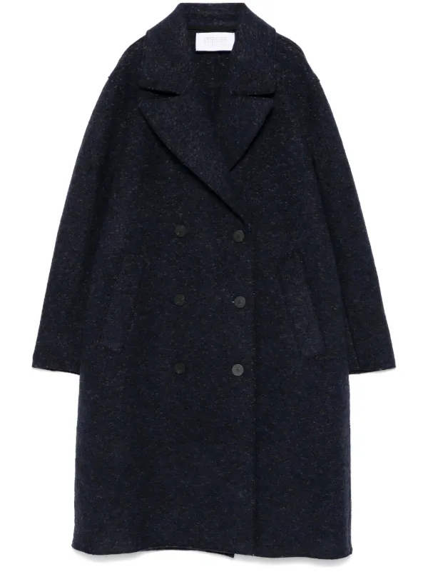 コート HARRIS WHARF LONDON WOMAN COATS Dropped Shoulder Mineral Gray Coat - Coat - Harris Wharf