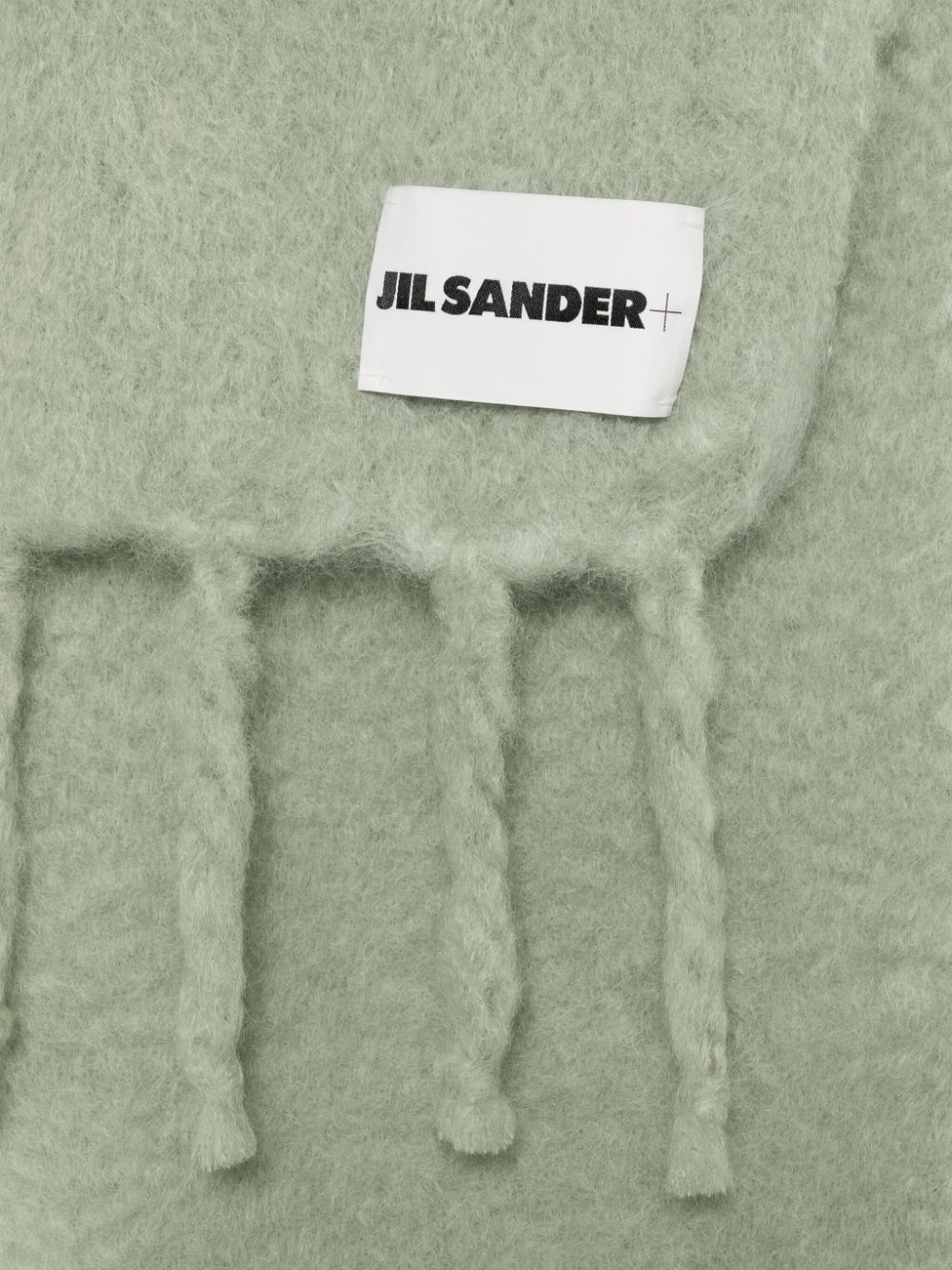 Jil Sander Sjaal met geborstelde afwerking - Groen