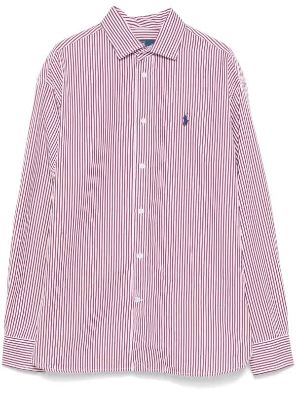 Ralph lauren red and white striped shirt best sale