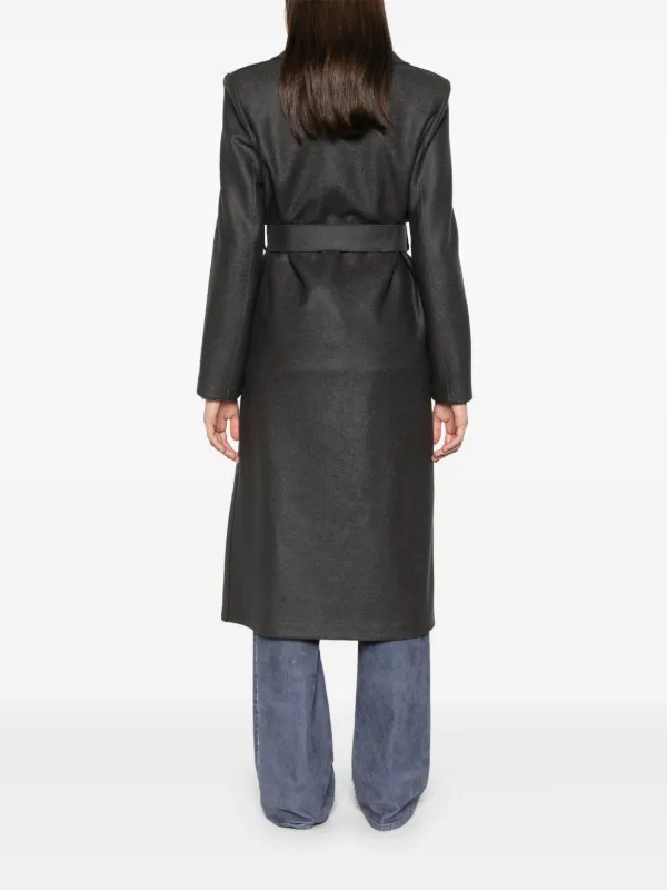 美品 HARRIS WHARF LONDON ウール ロングマキシ コート Harris Wharf London ショールカラーコート | グレー | FARFETCH JP