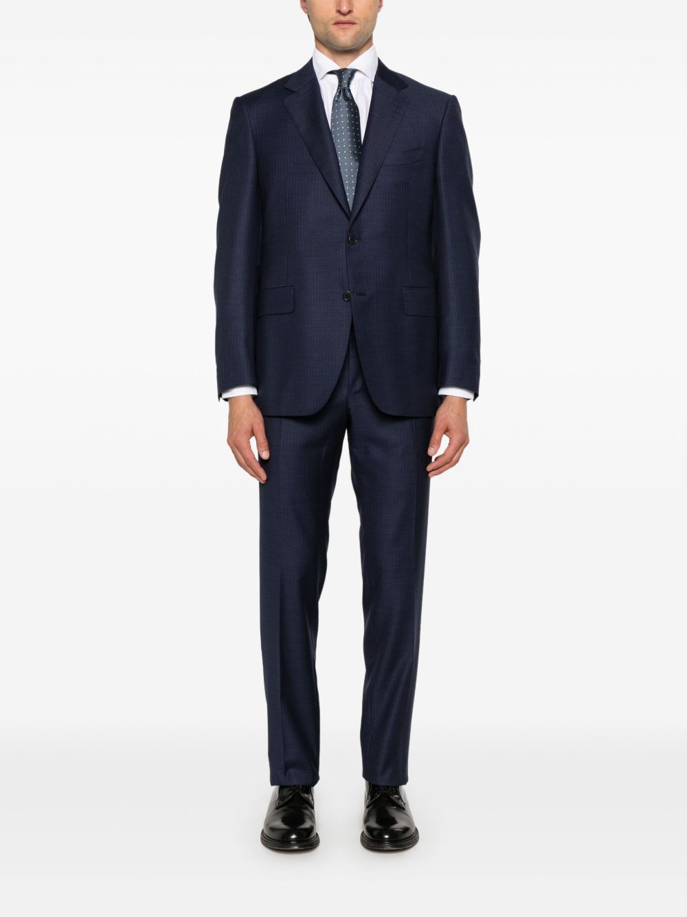 Canali striped suit - Blue