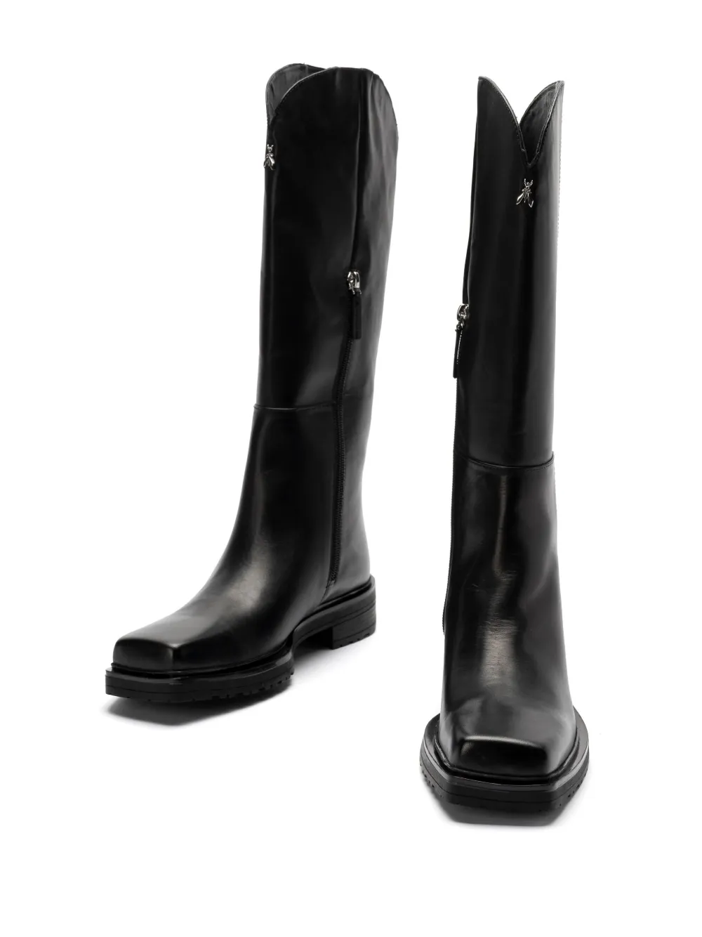 Patrizia Pepe logo-plaque boots - Zwart