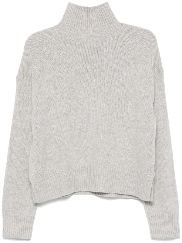 High neck grey sweater hotsell