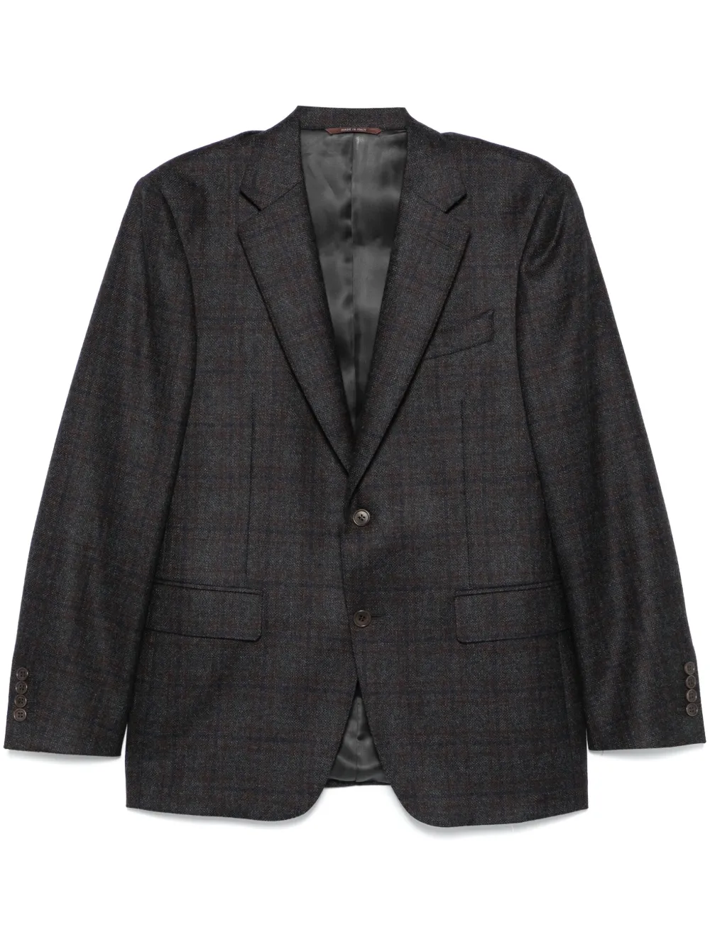 check-pattern blazer