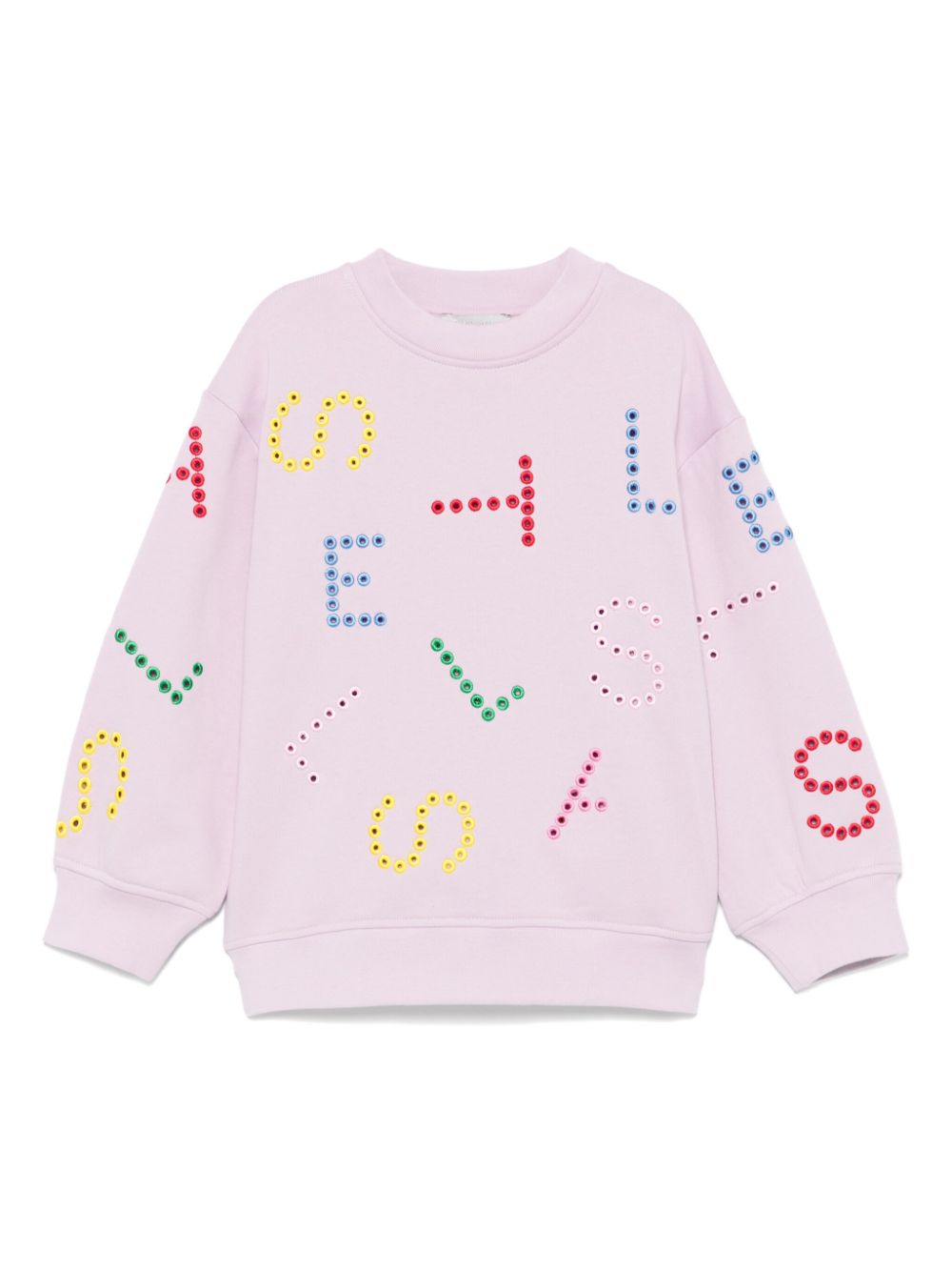 Stella McCartney Kids Sweater met logo en ringlets Paars