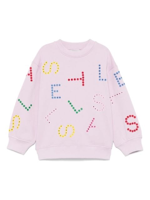 Stella McCartney Kids سويت شيرت بحلقات معدنية وشعار الماركة