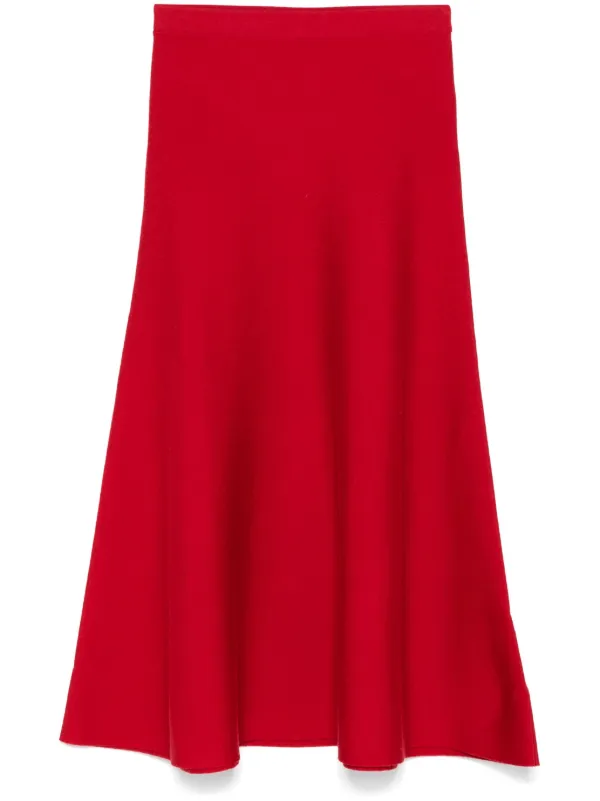 Gabriela Hearst Freddie Midi Skirt Red FARFETCH UK
