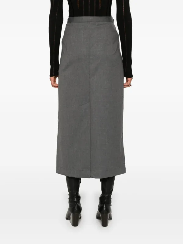 REMAIN Suiting Midi Skirt Grey FARFETCH ID