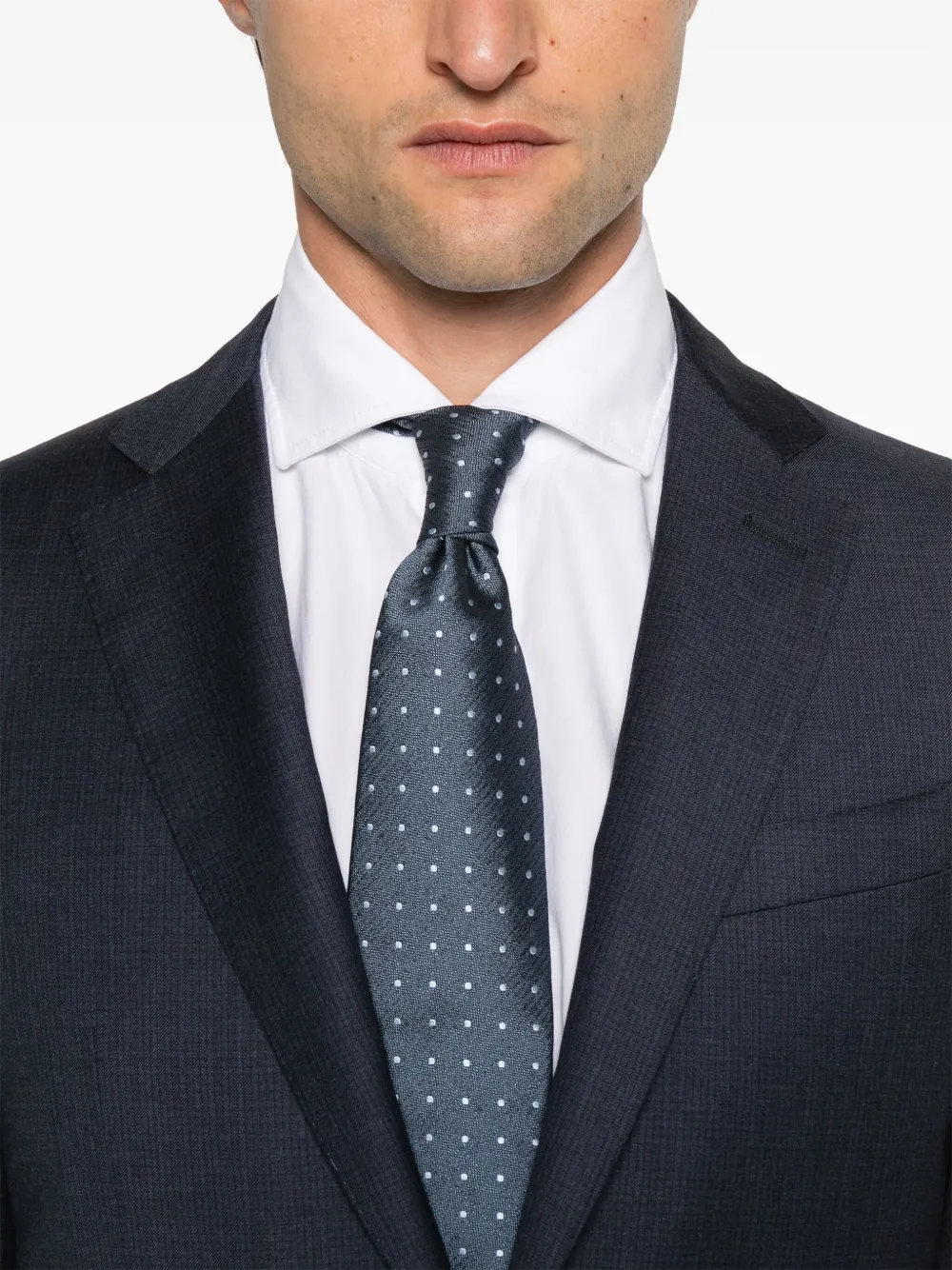 Canali Geruit pak Blauw