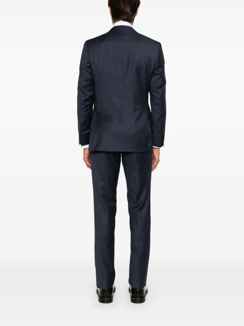 Canali Geruit pak Blauw