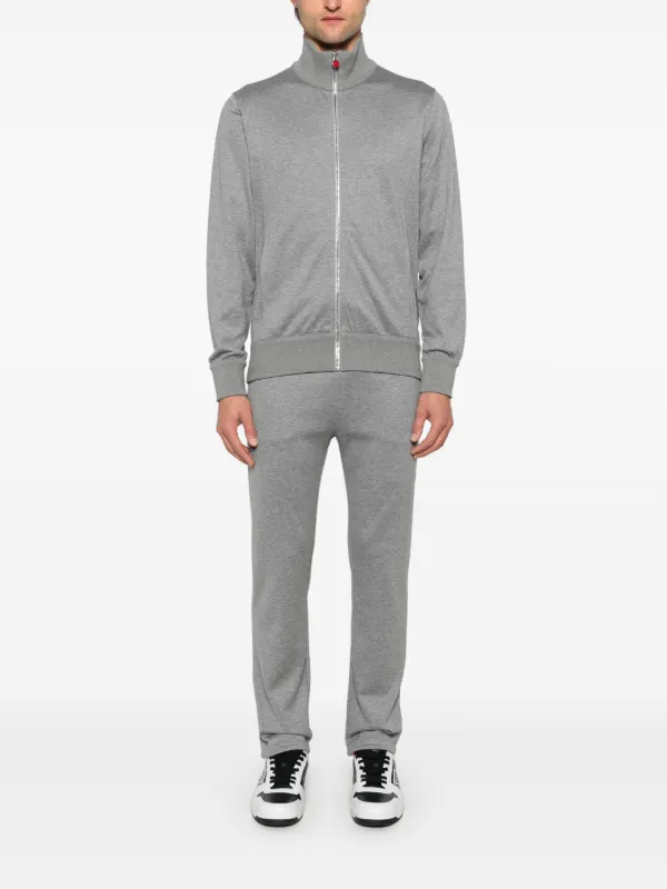 Kiton logo-embroidered Tracksuit | Grey | FARFETCH