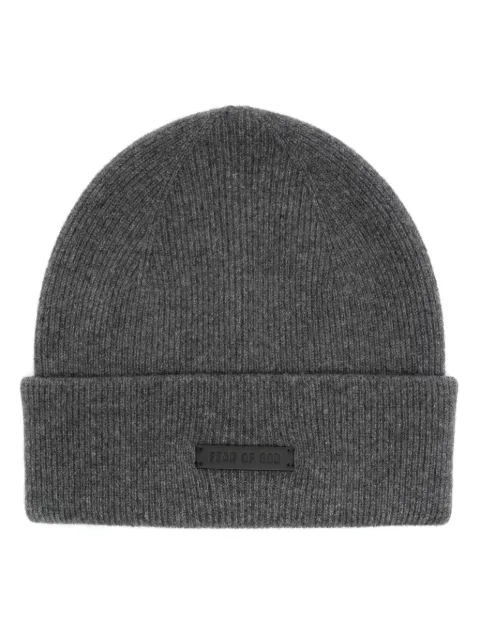 Fear Of God logo-patch beanie