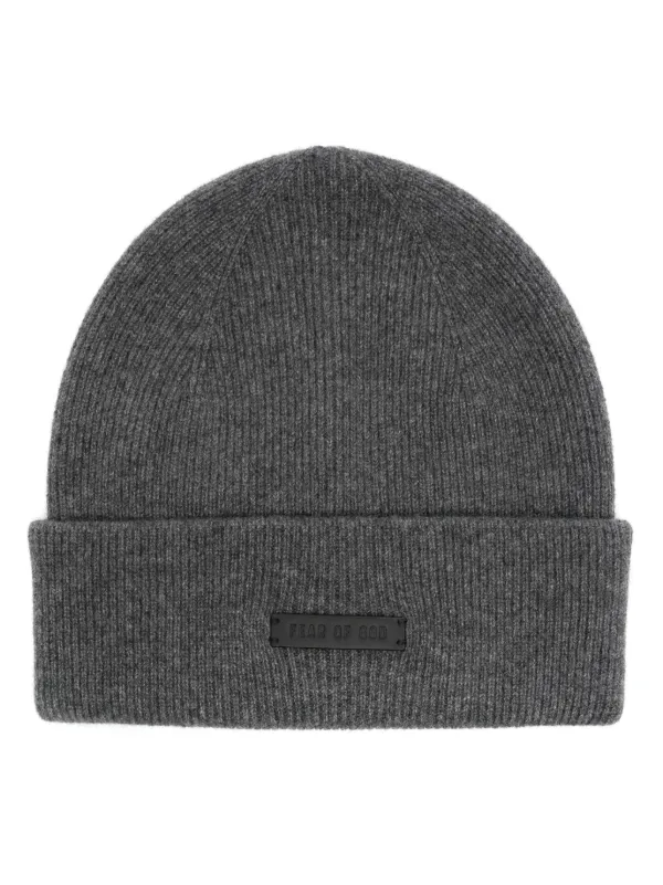 Fear Of God logo-patch Beanie Grey FARFETCH BH