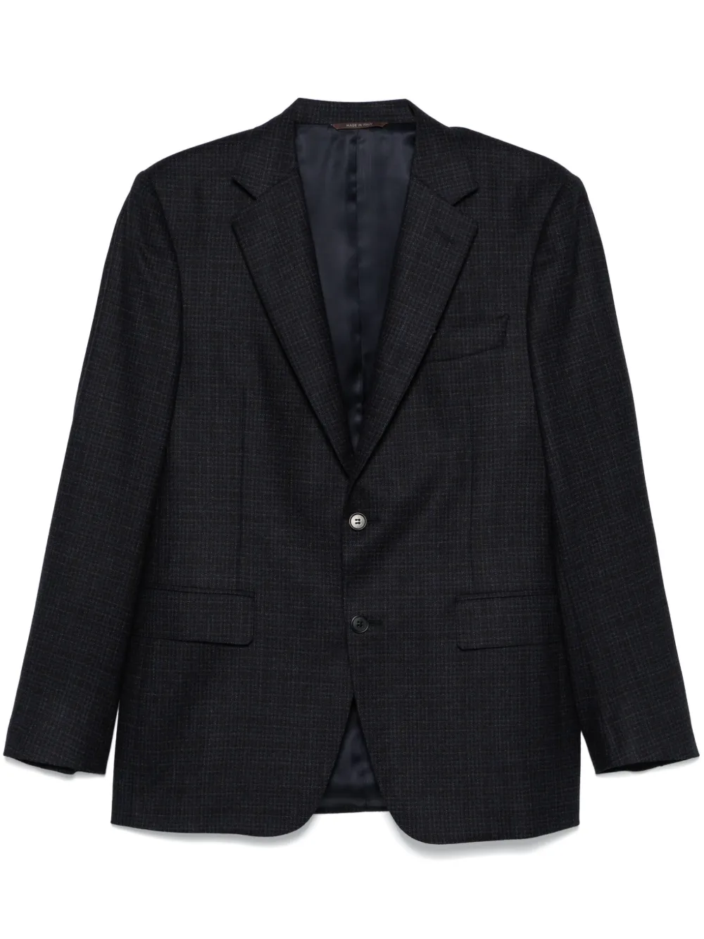 check-pattern blazer