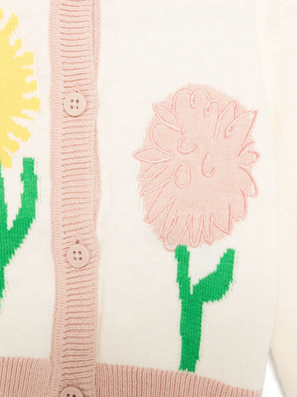 Stella McCartney Kids Vest met geborduurde bloemen Beige