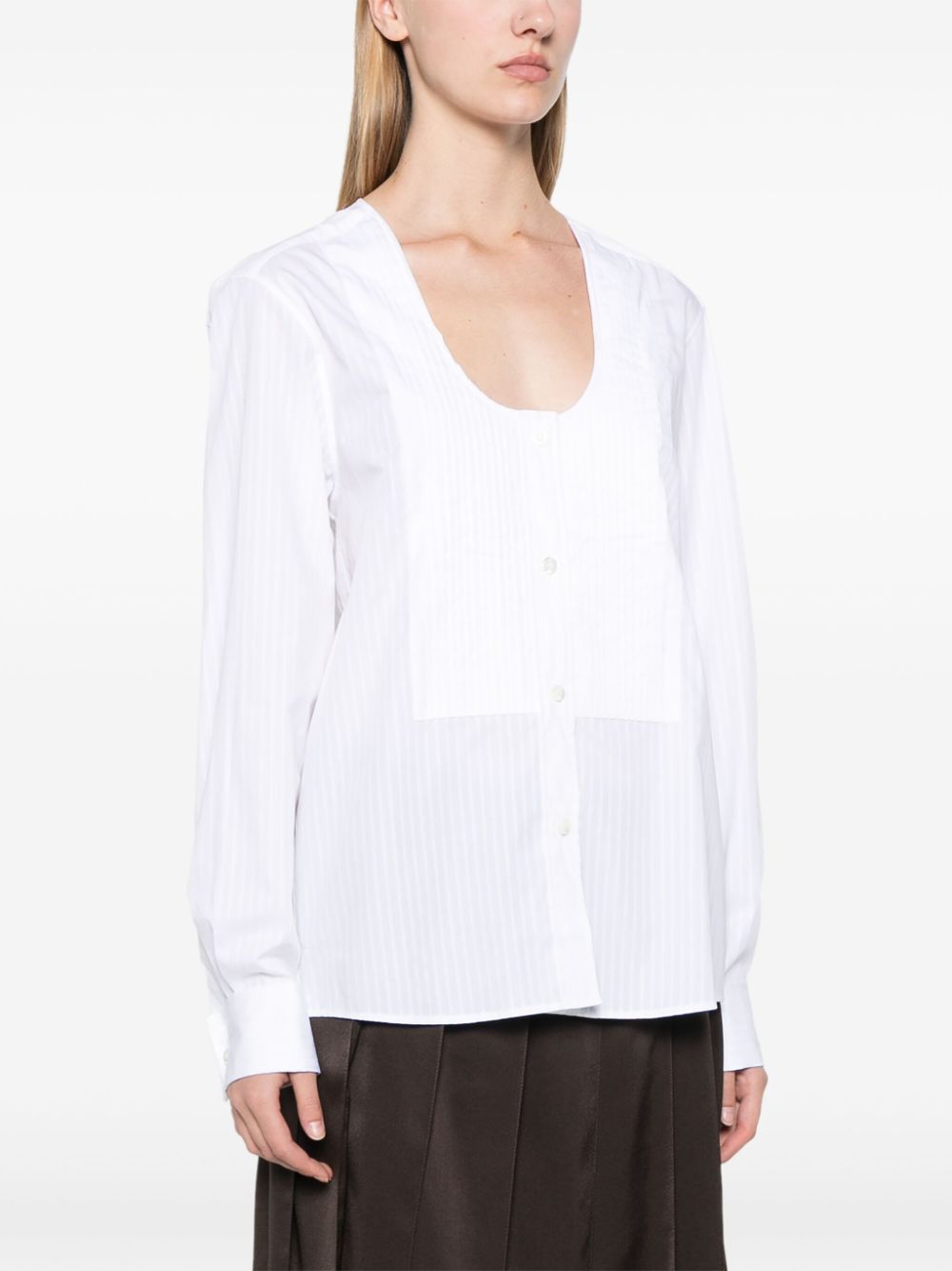 JW Anderson pintuck bib shirt Women