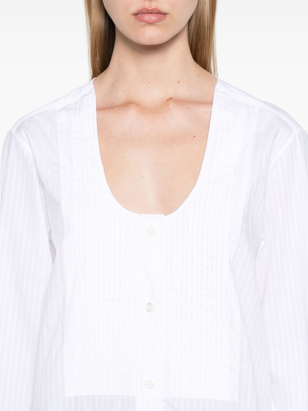 JW Anderson pintuck bib shirt Women