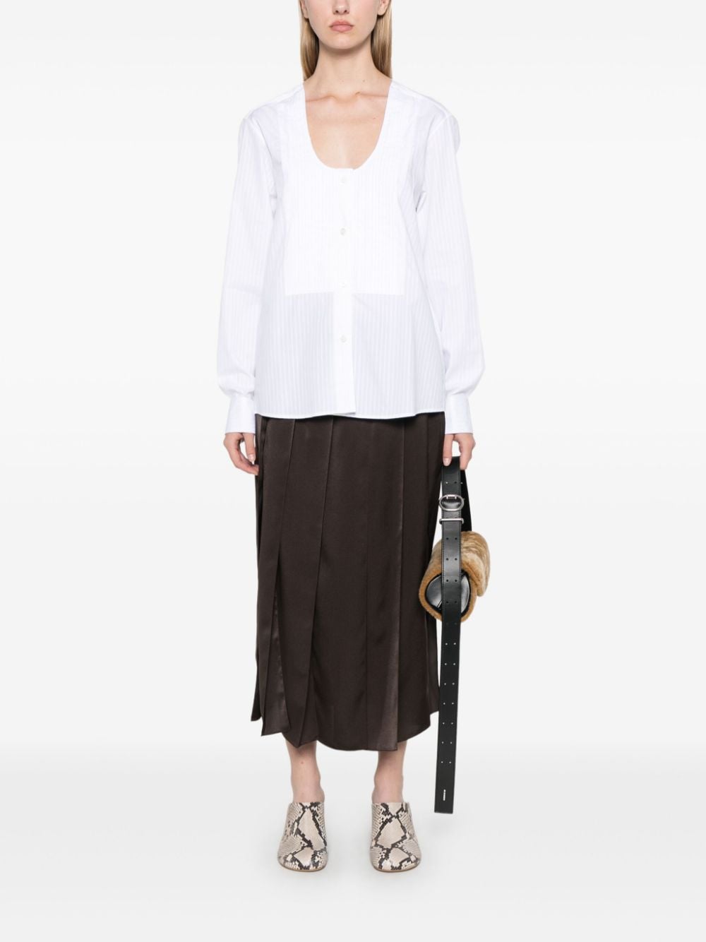 JW Anderson Gesmockt blouse - Wit