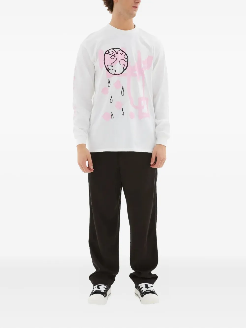 WESTFALL graphic-print long-sleeve t-shirt - Wit