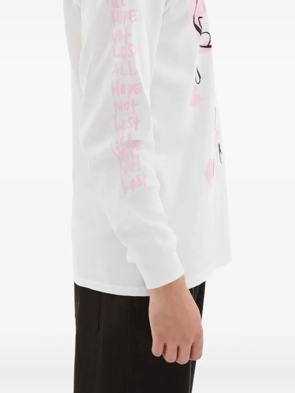 Westfall Graphic-print Long-sleeve T-shirt In White