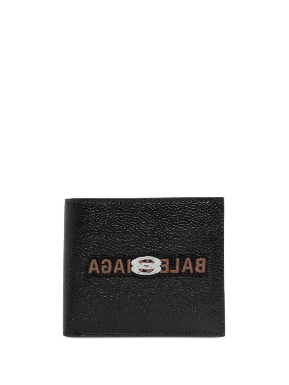 Shop Balenciaga Logo-appliqué Leather Cardholder In Black