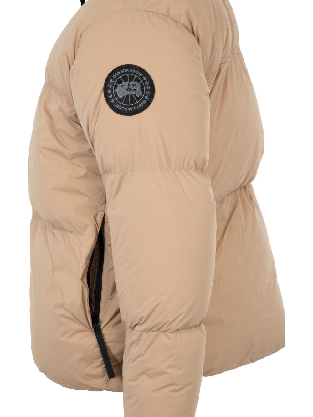 Shop Canada Goose Logo-patch Puffer Jacket In Neutrals