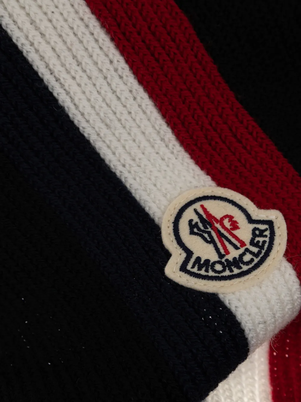Moncler Sjaal met logopatch Zwart