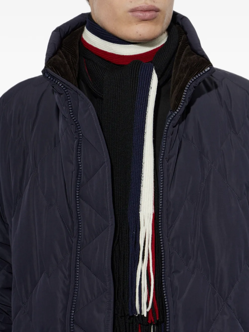 Moncler Sjaal met logopatch Zwart