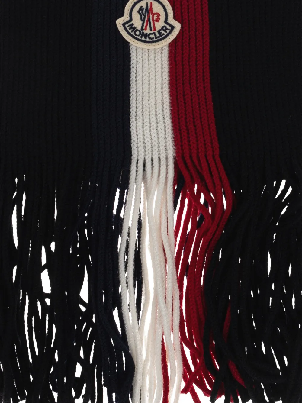 Moncler Sjaal met logopatch Zwart