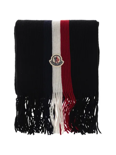 Moncler logo-patch scarf